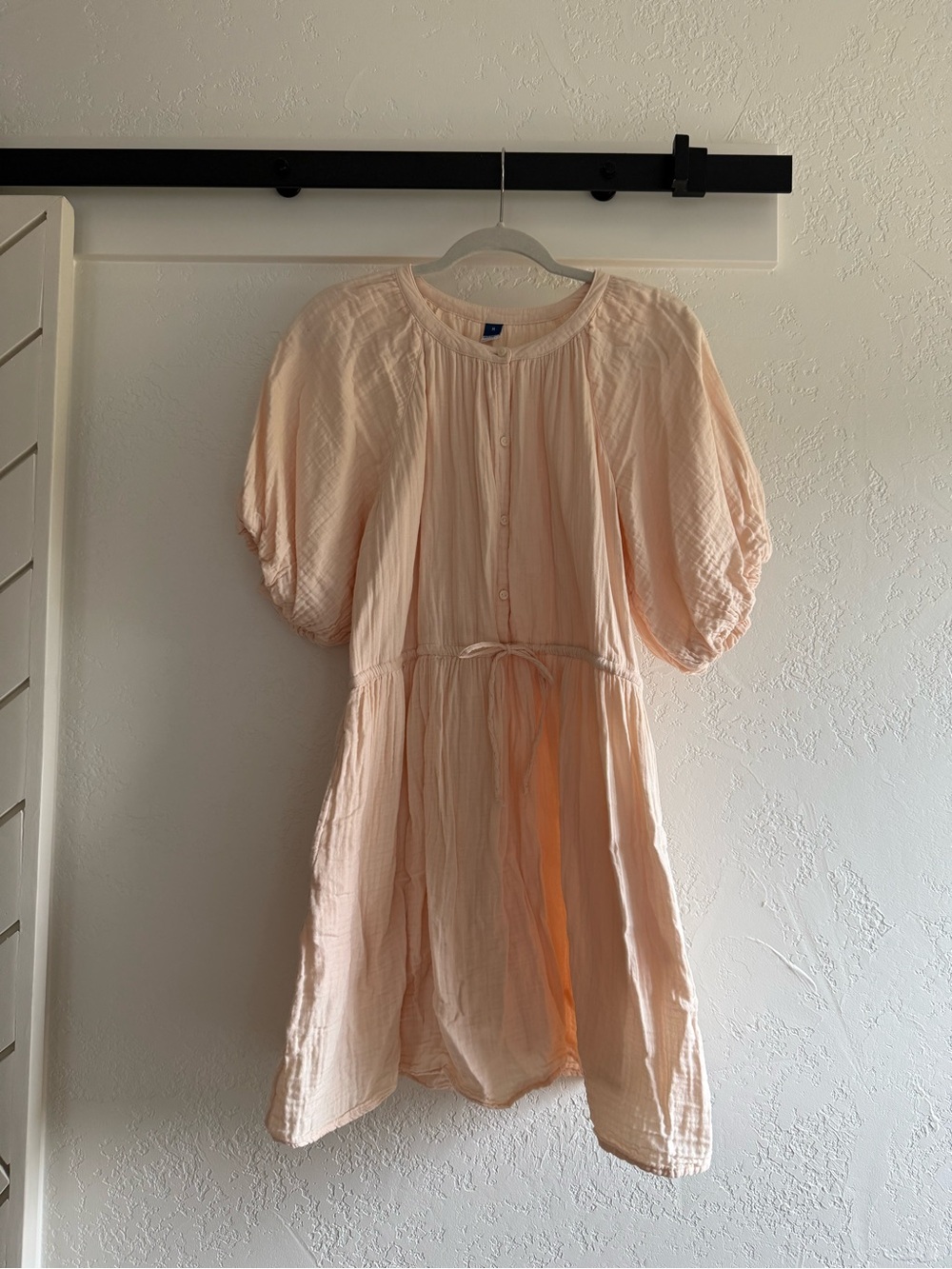 100% Cotton Old Navy Peach Button-Front Mini Dress